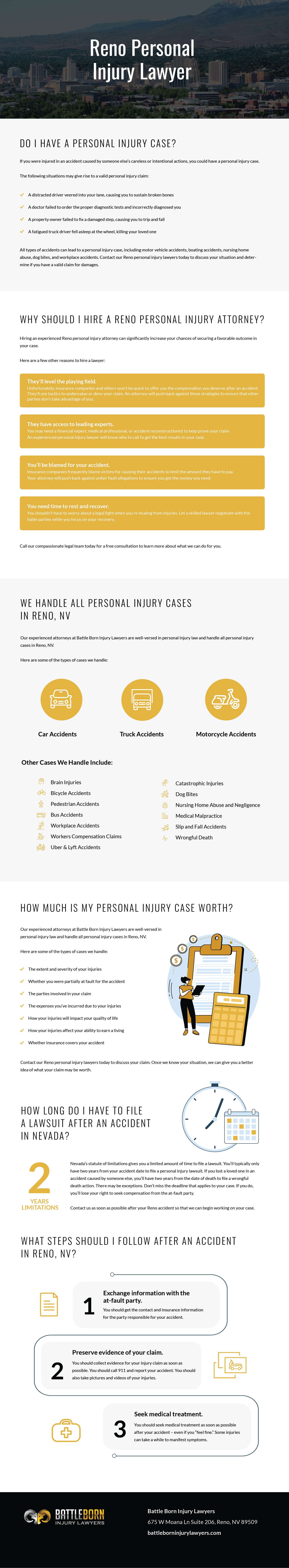 Reno Personal Injury Infographic