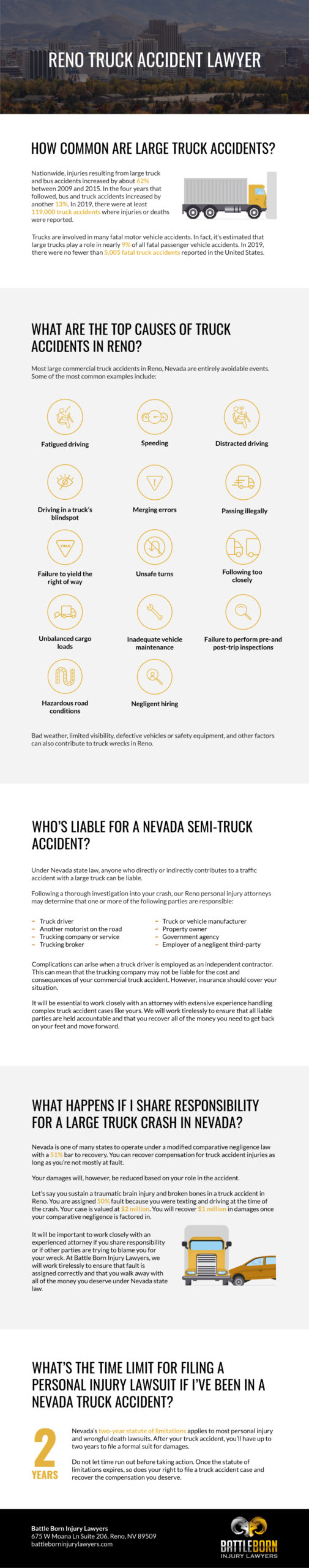 Reno Truck Accident Infographic