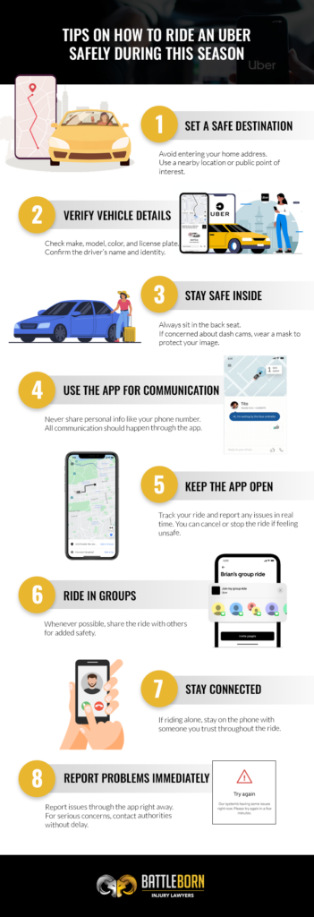 Tips on how to ride an Uber safely during this season